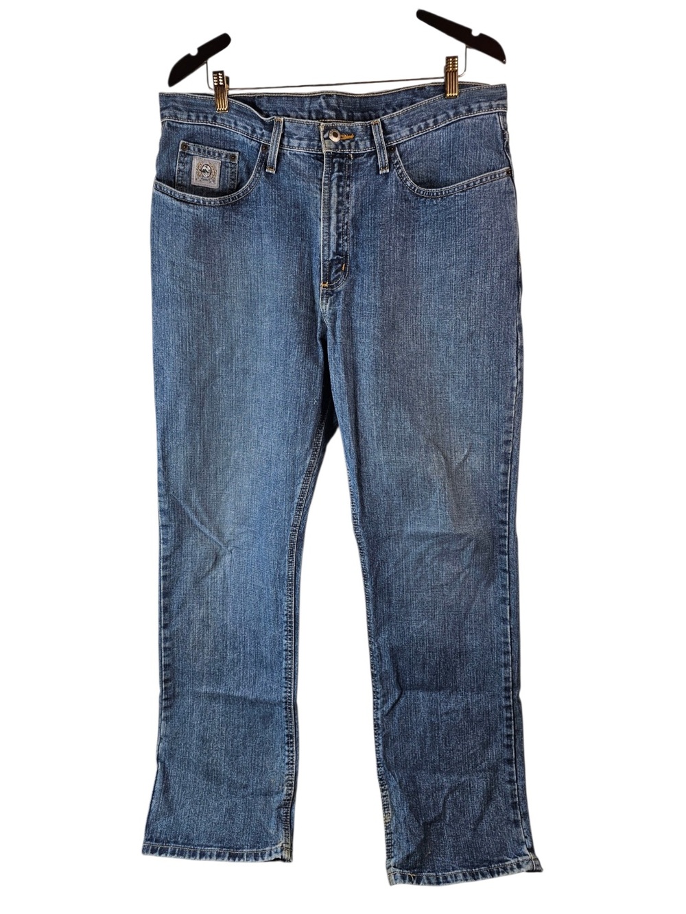 Cinch Mens 36x32 Blue Denim Jeans Relaxed Fit Western Cowboy Heavyweight Cotton